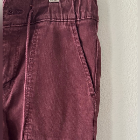 American Eagle Outfitters Red Cargo Jogger Pants Slim Fit Size 0 Petite - Picture 7 of 14